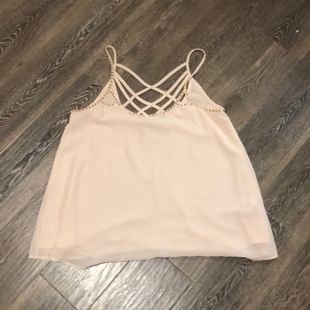 Blush flowy tank